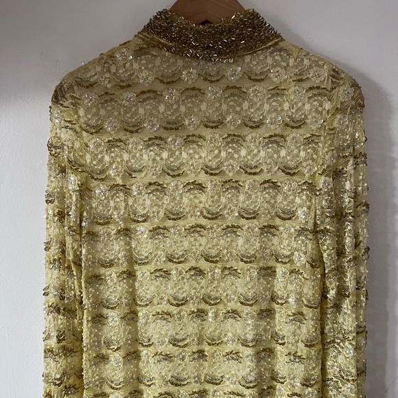 VTG 60s RARE beaded all over shift dress - Picture 5 of 16